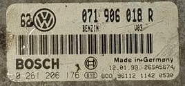Bosch Engine ECU, VW, 0261206176, 0 261 206 176, 071906018R, 071 906 018 R