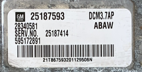 Plug & Play Delphi Engine ECU, Chevrolet Orlando 2.0 CDi, 25187593, 28340581, 25187414, 595172891, ABAW, DCM3.7AP