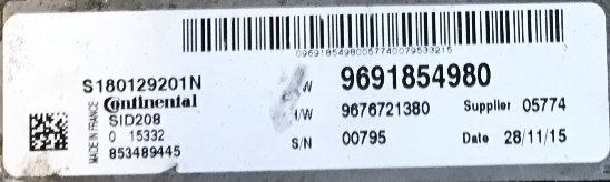 S180129201 N, S180129201N, SW 9691854980, SW9691854980, HW 9676721380, HW9676721380, SID208