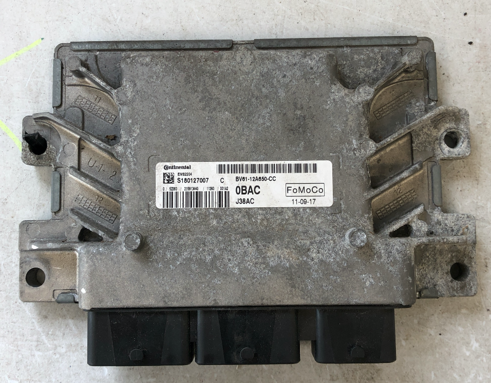 Continental Engine ECU, Ford, 0BAC, BV61-12A650-CC, EMS2204, J38AC, S180127007C, S180127007 C
