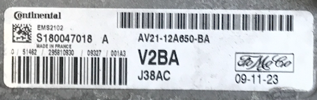 AV2112A650BA, AV21-12A650-BA, S180047018A, S180047018 A, V2BA, EMS2102