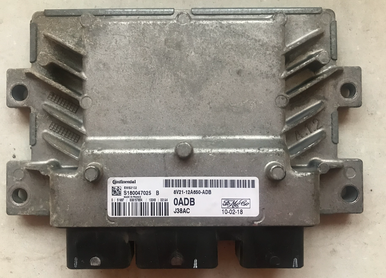 Ford Fiesta, EMS2102, J38AC, S180047025B, S180047025 B, AV2112A650ADB, AV21-12A650-ADB, 0ADB