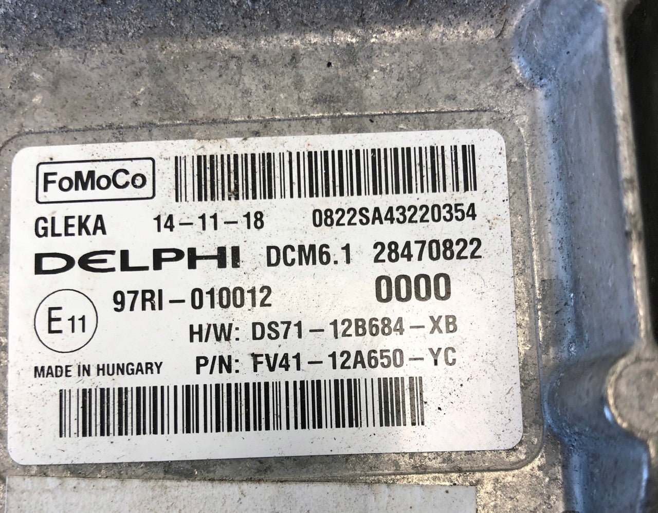 DCM6.1, 28470822, DS7112B684XB, DS71-12B684-XB, FV4112A650YC, FV41-12A650-YC, 0000