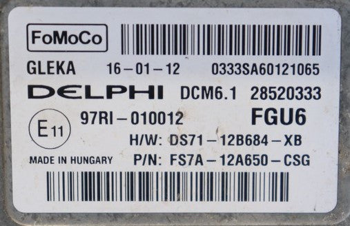 DCM6.1, 28520333, DS7112B684XB, DS71-12B684-XB, FS7A12A650CSG, FS7A-12A650-CSG, FGU6