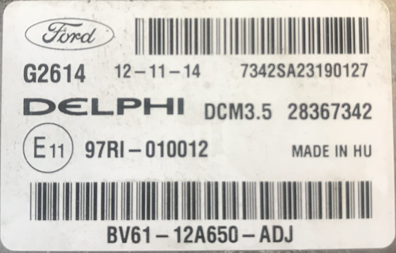 Delphi Engine ECU, Ford C Max, DCM3.5, 28367342, BV91-12A650-ADJ