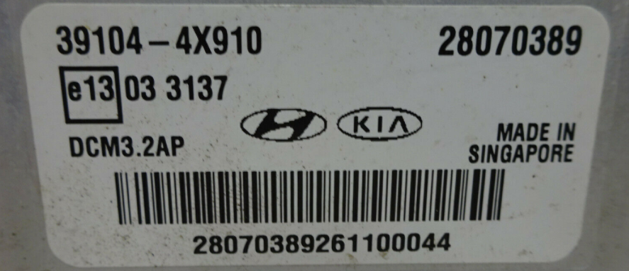 Delphi Engine ECU, Kia Sedona, 39104-4X910, DCM3.2AP, 28070389