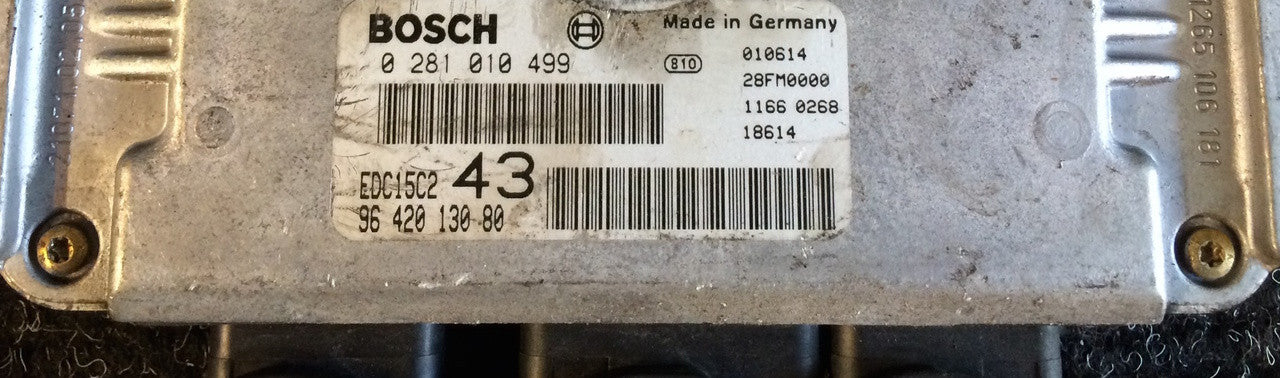 Plug & Play Bosch Engine ECU, HD,I 0281010499, 0 281 010 499, 9642013080, 96 420 130 80, EDC15C2