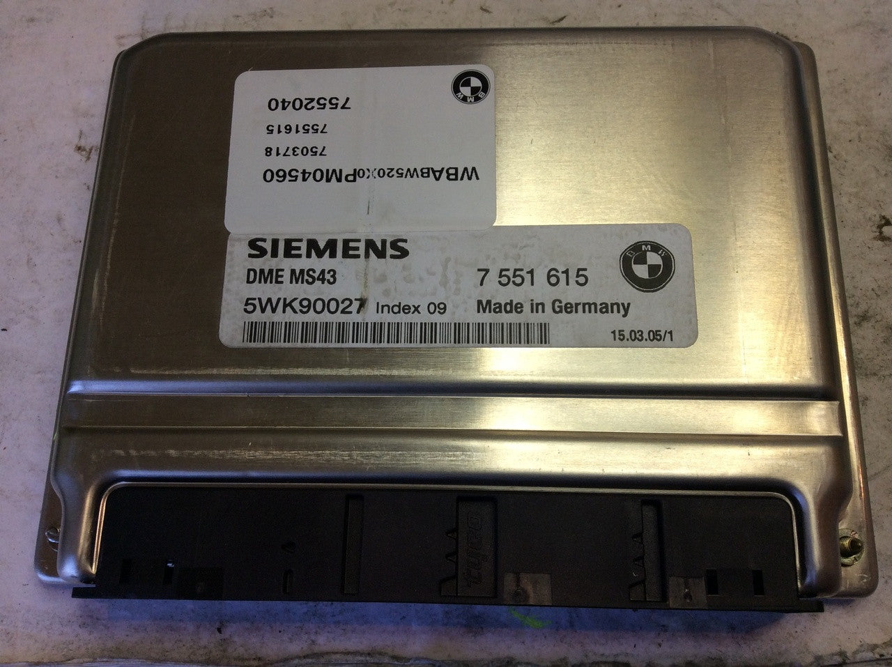 MS43, 7551615, 7 551 615, 5WK90027, INDEX 09