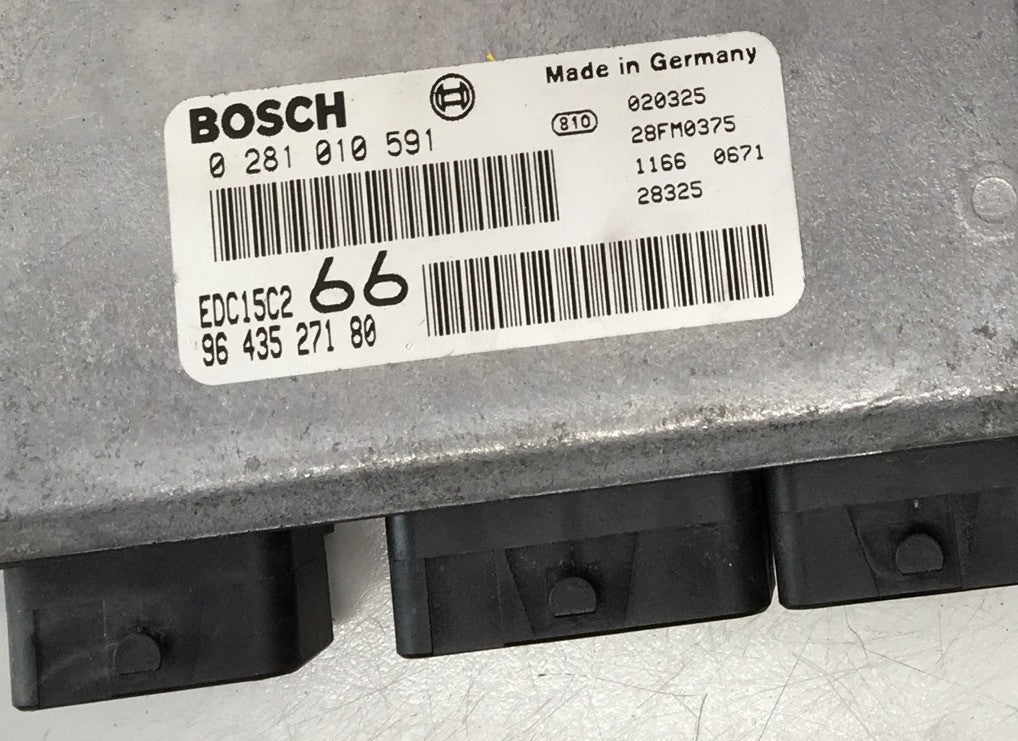 Plug & Play Bosch Engine ECU, Peugeot Expert 2.0 HDI, 0281010591 0 281 010 591 9643527180 96 435 271 80 EDC15C2