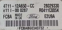 Ford, 4T1112A650CC, 4T11-12A650-CC, R0411C005K, 28029330, FCBA
