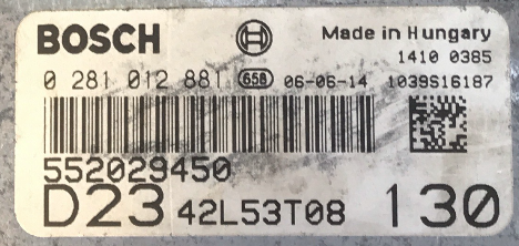 FIAT DUCATO 2.3L, 0281012881, 0 281 012 881, 552029450, 1039S16187