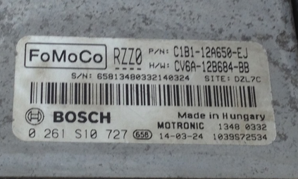 Ford, 0261S10727, 0 261 S10 727, C1B112A650EJ, C1B1-12A650-EJ, CV6A12B684BB, CV6A-12B684-BB, RZZ0, 1039S72534
