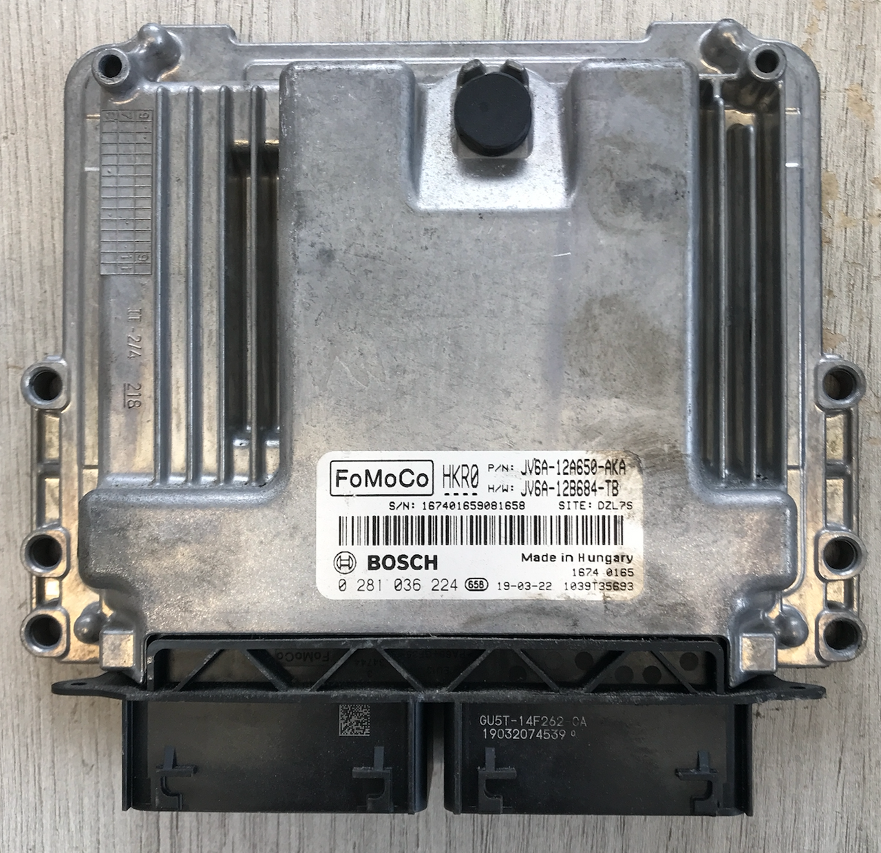 Ford, 0281036224, 0 281 036 224, JV6A12A650AKA, JV6A-12A650-AKA, JV6A12B684TB, JV6A-12B684-TB, HKR0