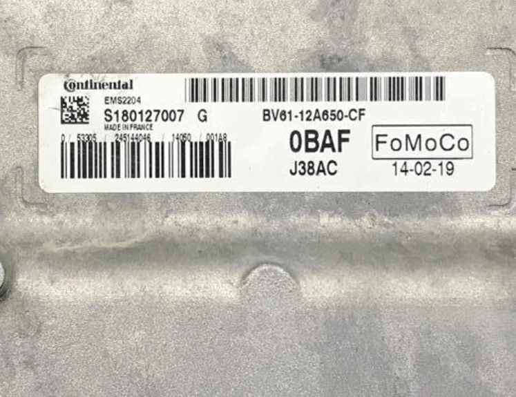 Ford, 0BAF, BV61-12A650-CF, EMS2204, J38AC, S180127007G, S180127007G