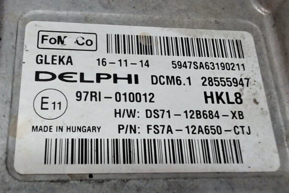 DCM6.1, 28555947, DS7112B684XB, DS71-12B684-XB, FS7A12A650CTJ, FS7A-12A650-CTJ, HKL8