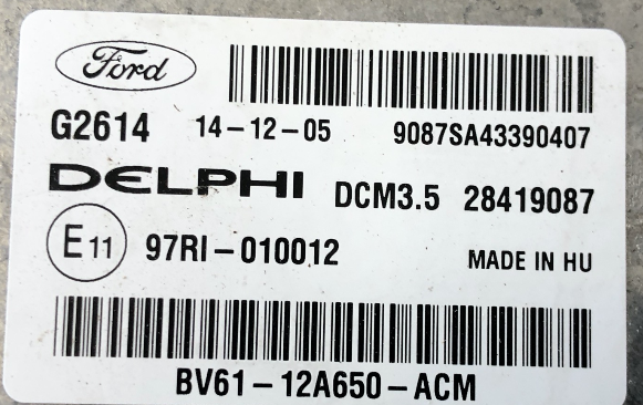 Ford, BV61-12A650-ACM, 28419087, DCM3.5