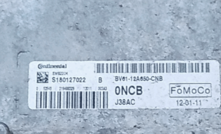 Ford, BV61-12A650-CNB, 0NCB, EMS2204, J38AC, S180127022B
