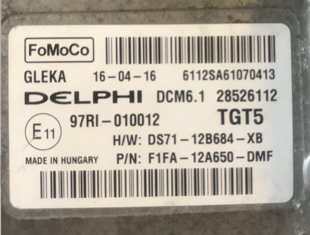 DCM6.1, 28526112, DS7112B684XB, DS71-12B684-XB, F1FA12A650DMF, F1FA-12A650-DMF, TGT5