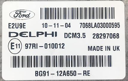 Ford Mondeo, DCM3.5, 28297068, BG91-12A650-RE, BG9112A650RE, DCM3.5