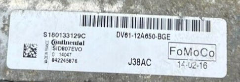 Ford Transit Connect TDI, S180133129C, S180133129 C, DV6112A650BGE, DV61-12A650-BGE, SID807EVO