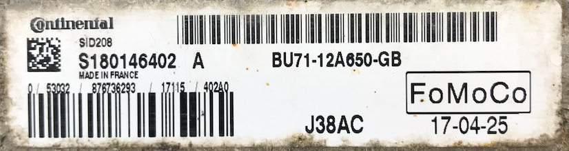 S180146402A, S180146402 A, BU7112A650GB, BU71-12A650-GB, SID208, J38AC, FOMOCO