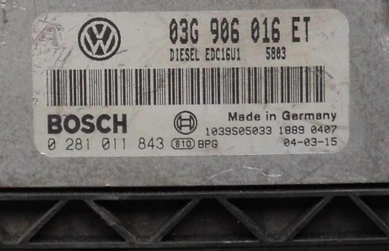 Golf TDi, 0281011843, 0 281 011 843, 03G906016ET, 03G 906 016 ET