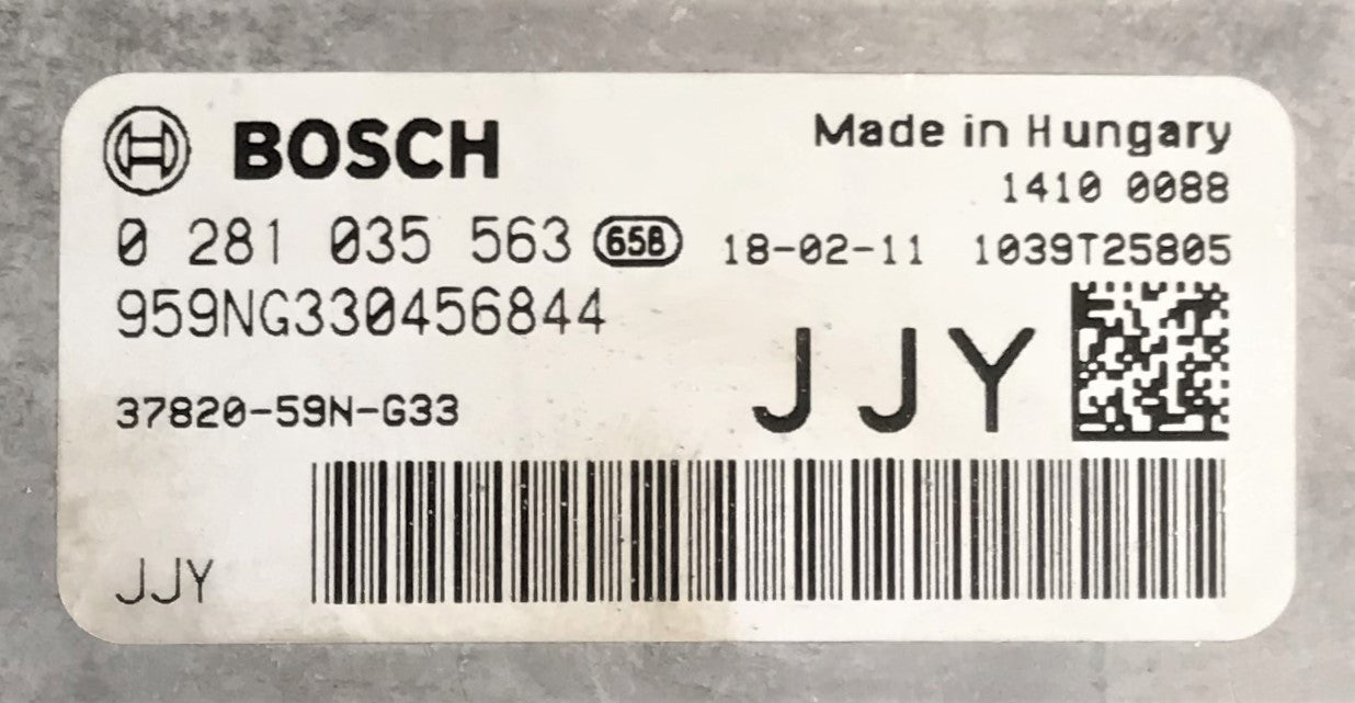 Honda Civic 1.6 i-DTEC Hatchback, 0281035563, 0 281 035 563, 3782059NG33, 37820-59N-G33, JJY