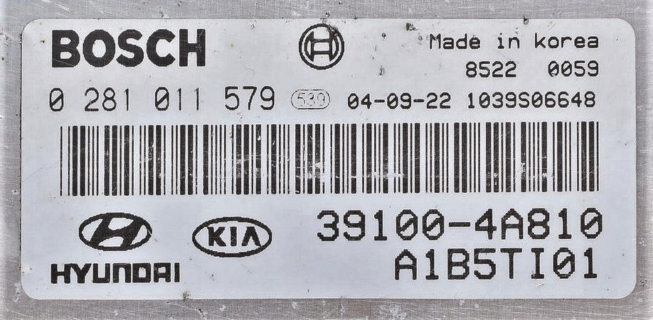 0281011579, 0 281 011 579, 391004A810, 39100-4A810
