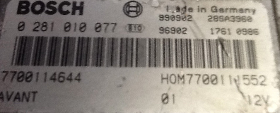 0281010077 HOM7700111552 7700114644