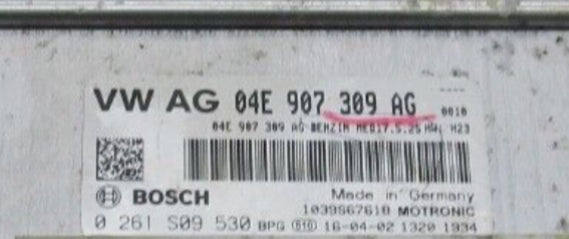 Plug & Play Bosch Engine ECU, Seat Leon, 0261S09530, 0 261 S09 530, 04E907309AG, 04E 907 309 AG, MED17.5.25