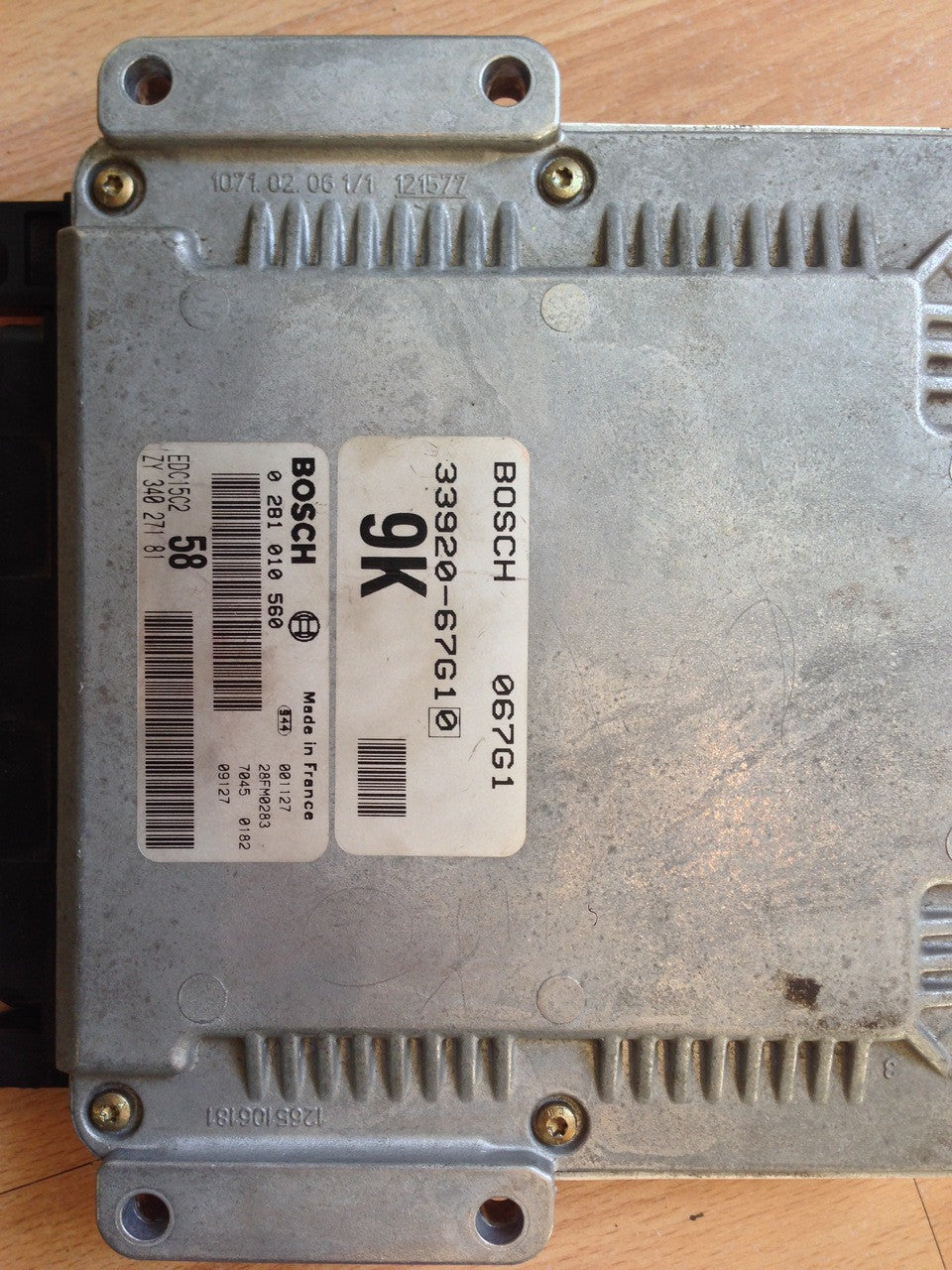 0281010560, 0 281 010 560, ZY34027181 ZY 340 271 81, 33920-67G1, EDC15C2