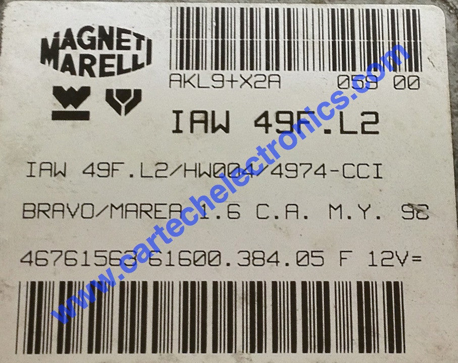 Plug & Play Fiat Engine ECU IAW 49F.L2 61600.384.05