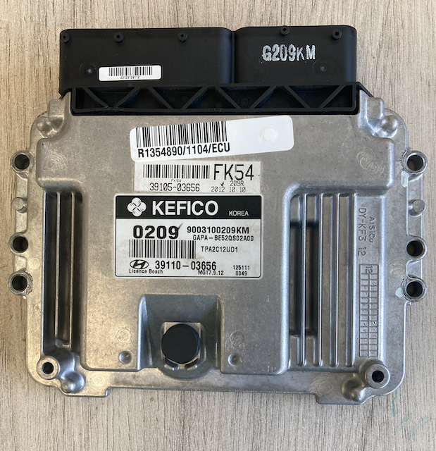 Kefico Engine ECU, Hyundai i10, 9003100209KM, 9003100209 KM, GCPA-BE52QS02A00, 39110-03656, 0209, MG17.9.12