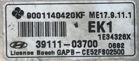 Hyundai i20, 9001140420KF, 3911103700, 39111-03700, ME17.9.11.1