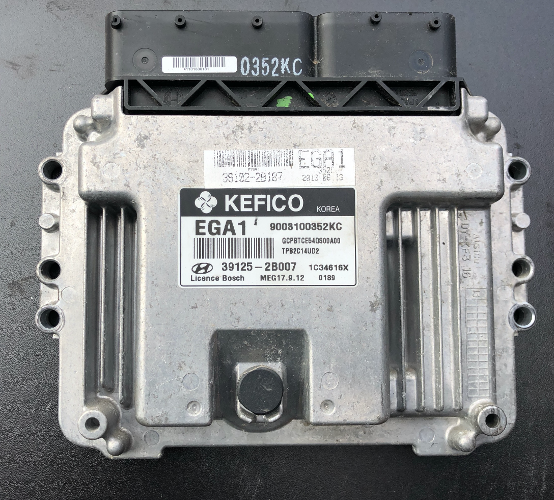 Kefico Engine ECU, Kia/Hyundai, MEG 17.9.12, 9003100352KC, 39125-2B007, EGA1
