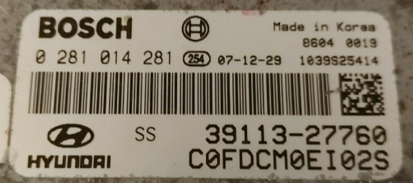 Kia-Hyundai, 0281014281, 0 281 014 281, 39113-27760, 1039S25414