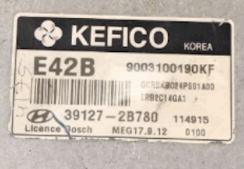 Kia - Hyundai, MEG 17.9.12, 9003100190KF, 391272B780, 39127-2B780, E42B