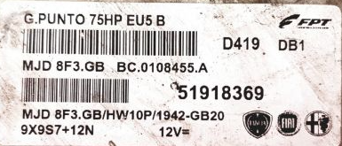 MJD8F3GB, MJD 8F3.GB, 51918369, BC0108455A, BC.0108455.A, HW10P