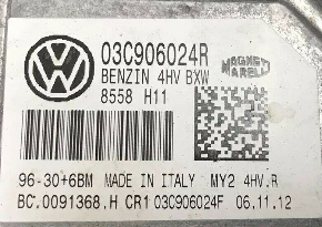 Magneti Marelli Engine ECU, Skoda Roomster 1.4, 03C906024R, 03C906024F, BC.0091368, 4HV.R, BENZIN 4HV