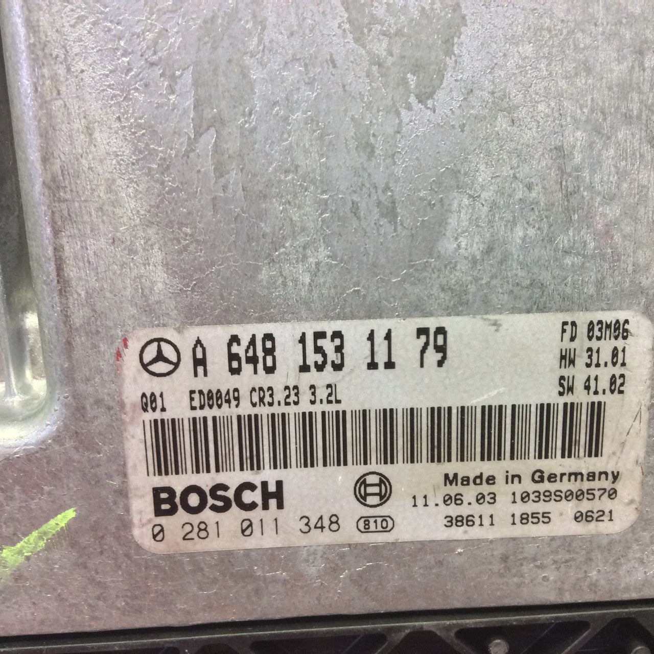 Mercedes-Benz S 320 CDI, 0281011348, 0 281 011 348, A6481531179, A 648 153 11 79, CR3.23, 3.2L