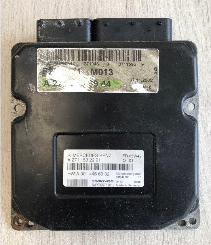 Mercedes Siemens Engine ECU, 5WK90538 01, A2711532291, A 271 153 22 91, SIM4L KE