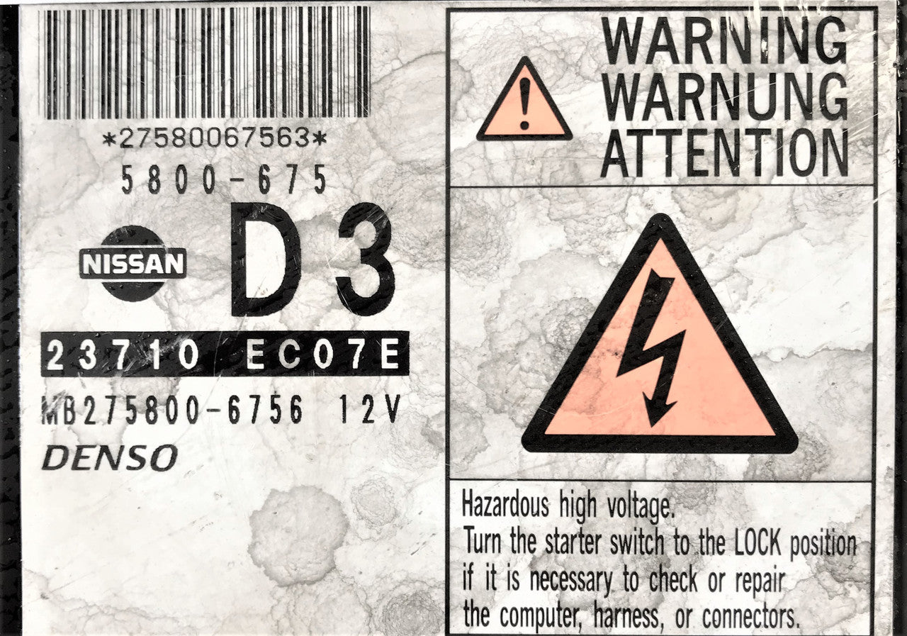 Nissan 2.5D, 23710EC07E, 23710 EC07E, 23710 EC07E, MB2758006756, MB275800-6756, 5800675, 5800-675, D3
