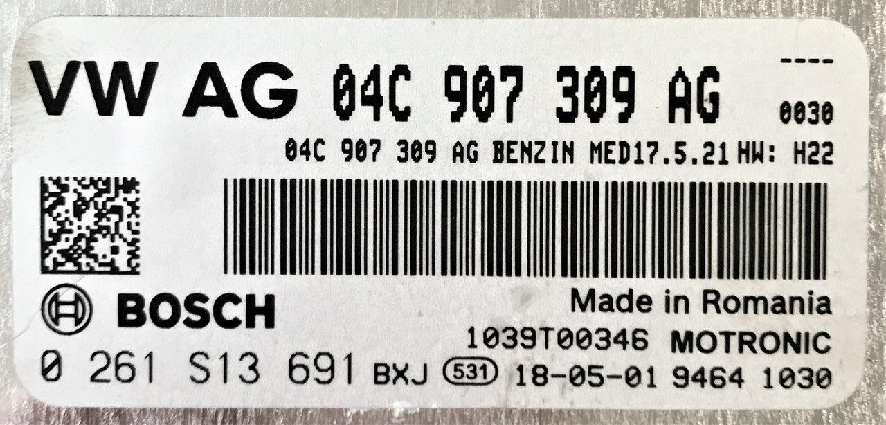 VW, 0261S13691, 0 261 S13 691, 04C907309AG, 04C 907 309 AG, MED17.5.21