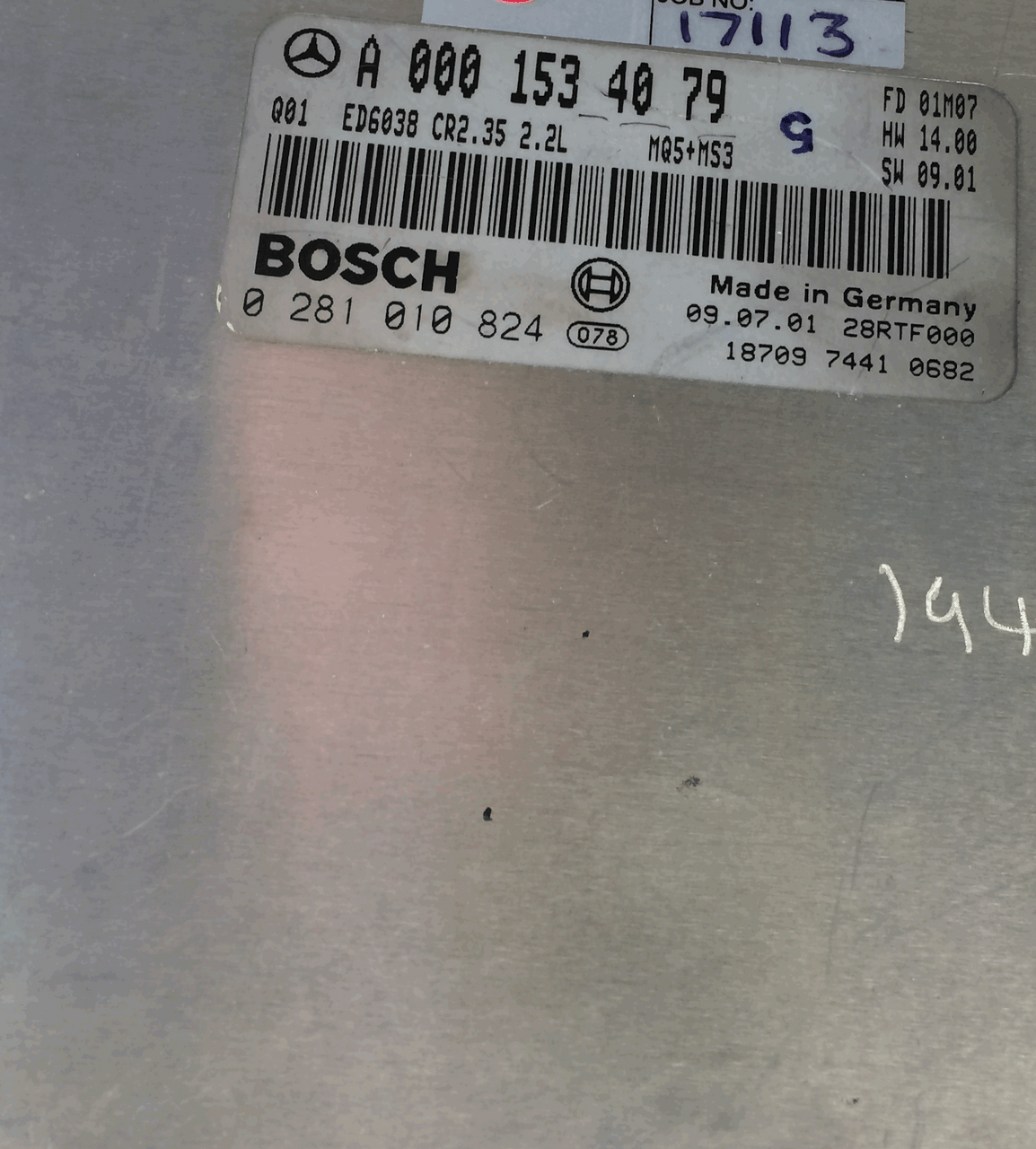 Plug & Play Bosch Engine ECU, Mercedes-Benz CDI, 0281010824, 0 281 010 824, A0001534079, A 000 153 40 79