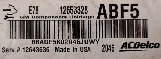 Plug & Play ACDelco Engine ECU, 12653328, ABF5, 12643636