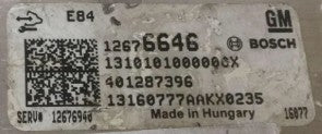 Plug & Play ACDelco Engine ECU, 12676646, 1310101000000X, 401287396, 12676940, E84