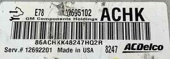 Plug & Play ACDelco Engine ECU, Vauxhall, Opel, 12695102, ACHK, 12692201, E78