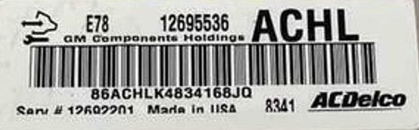 Plug & Play ACDelco Engine ECU, Vauxhall, Opel, 12695536, ACHL, 12692201, E78