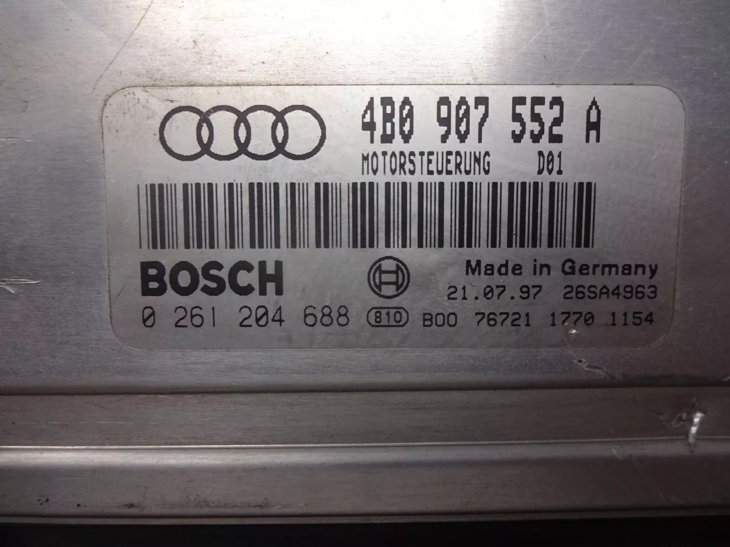 Plug & Play Bosch Engine ECU, 0261204688, 0 261 204 688, 4B0907552A, 4B0 907 552 A