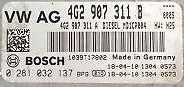 Plug & Play Bosch Engine ECU, Audi A6, A7, 0281032137, 0 281 032 137, 4G2 907 311 B, 4G2907311B, 4G2 907 311 A, 4G2907311A, MD1CP004